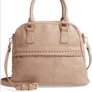 Faux leather satchel